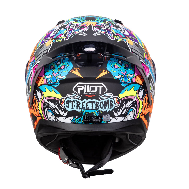 Κράνος Pilot Flex Streetbomb μαύρο/κόκκινο