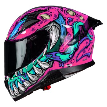 Κράνος Pilot Snake sv ECE 22.06 Reptile-X ροζ gloss + extra φυμέ ζελατίνα