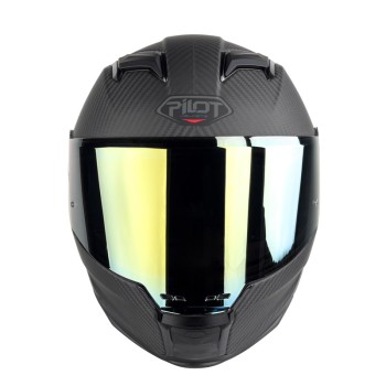 Κράνος Pilot Stealth SV 100% Carbon + extra χρυσό ιρίδιο ζελατίνα