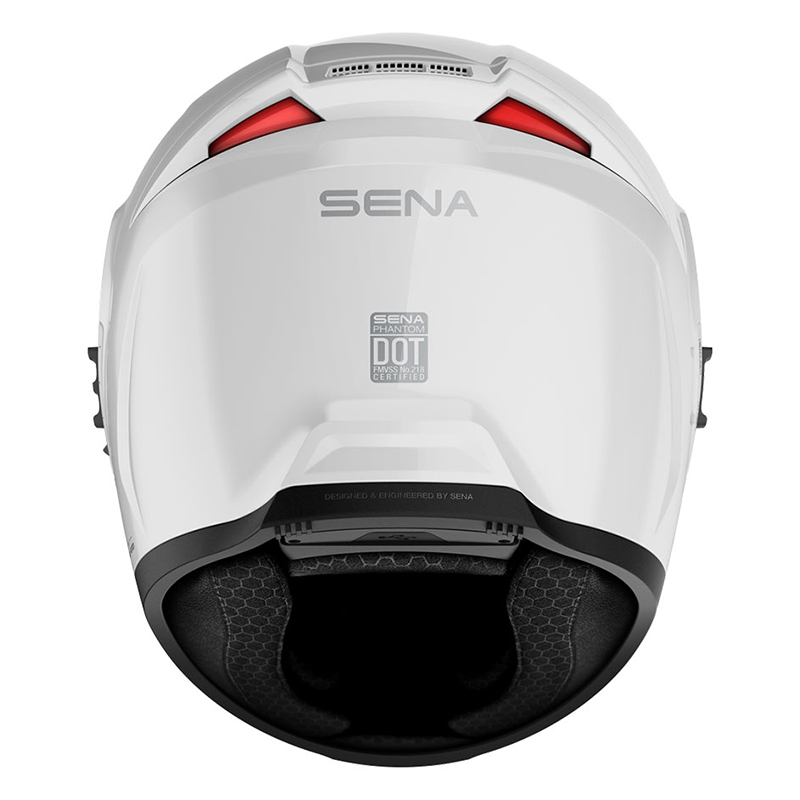 Κράνος Sena Phantom Smart mesh 3.0 & Wave + 2nd gen Harman Kardon άσπρο gloss