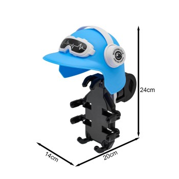 Βάση Στήριξης Κινητού Περιστρεφόμενη για Καθρέπτη και Τιμόνι Μοτοσυκλέτας με Mini Κράνος Άσπρο OEM