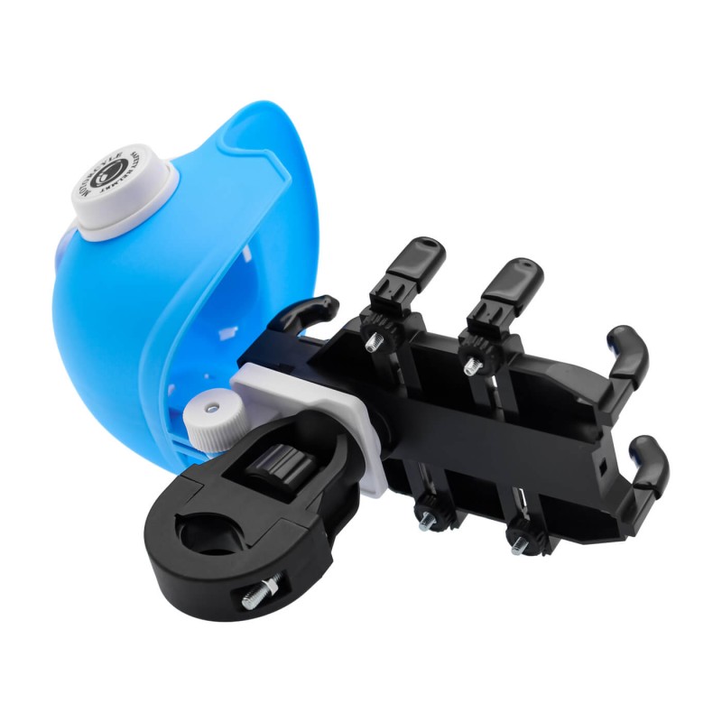 Βάση Στήριξης Κινητού Περιστρεφόμενη για Καθρέπτη και Τιμόνι Μοτοσυκλέτας με Mini Κράνος Άσπρο OEM