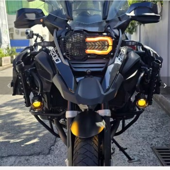 Χούφτες τύπου BMW R1200GS ADV με wind deflector πλήρες σετ μαύρες